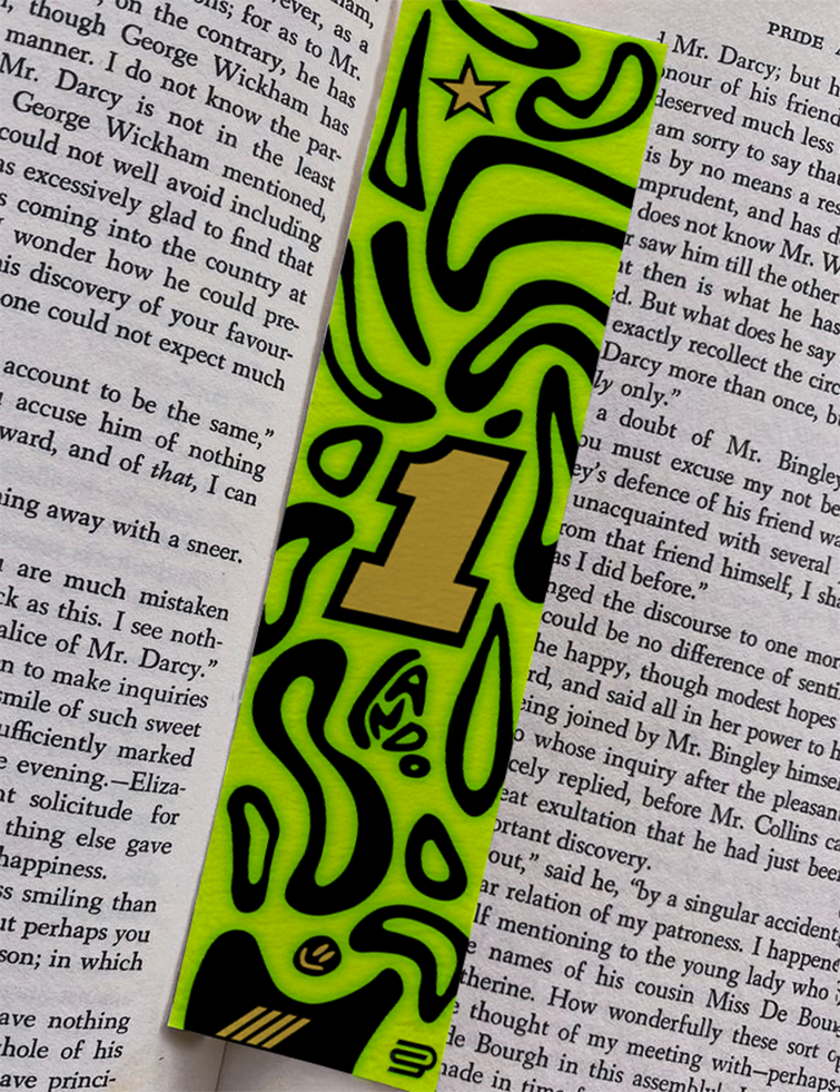 Lando Norris - Helmet Inspired Bookmark