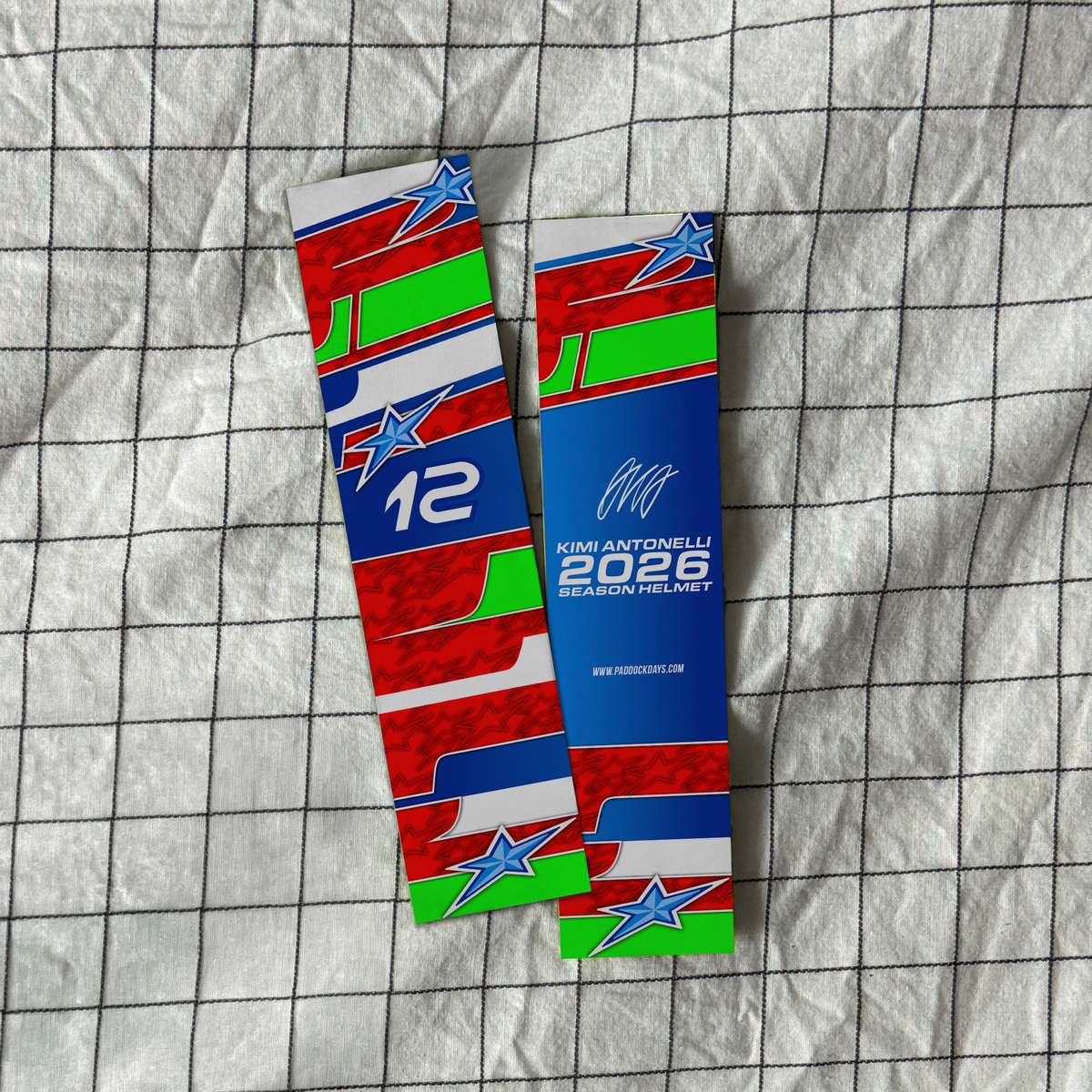 Kimi Antonelli - Helmet Inspired Bookmark